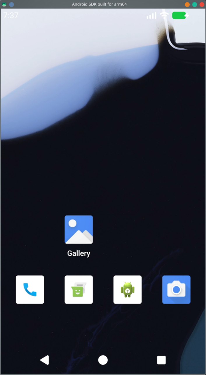 AOSP ARM64 emulator booted to the Android launcher on Jetson Orin Nano